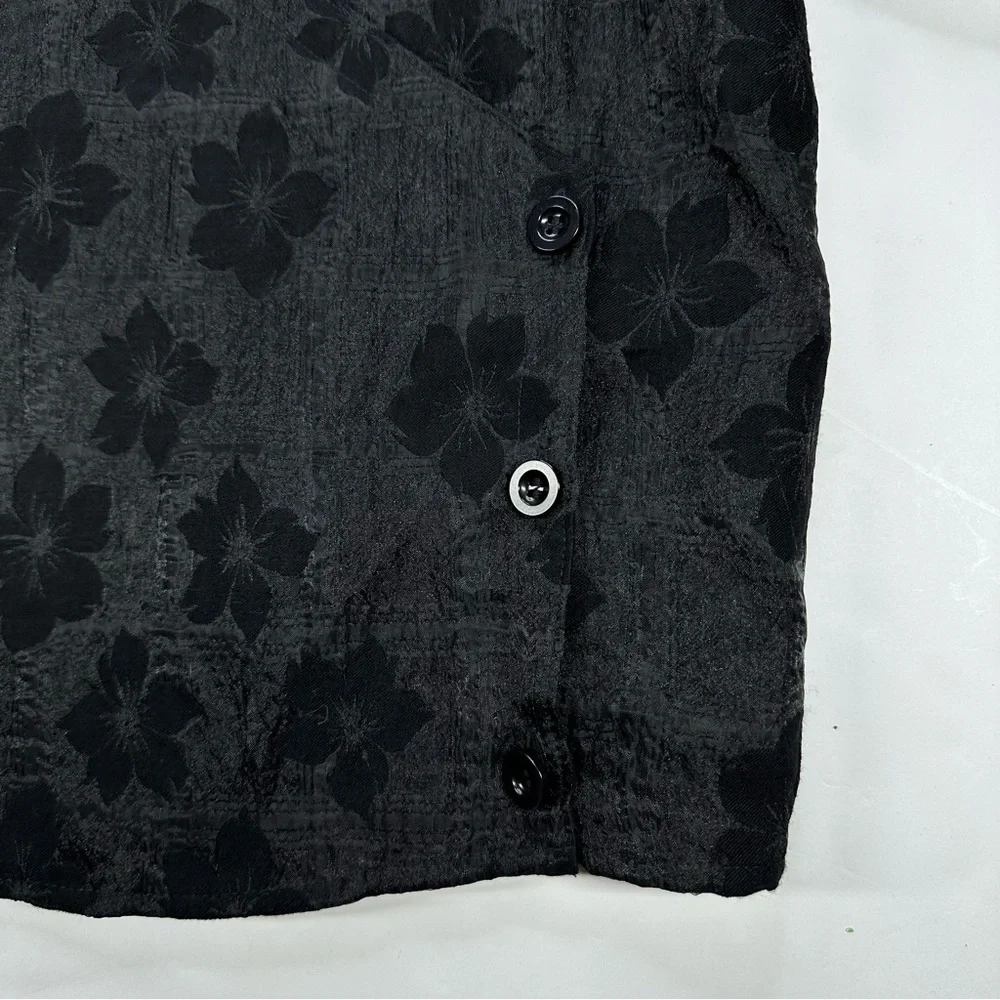 Madewell Puff Sleeve Wrap Top in Floral Jacquard, S.
